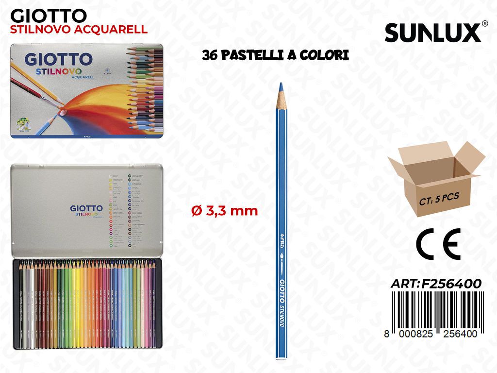 Metal Box Giotto Stilnovo Acquarell 36COL.