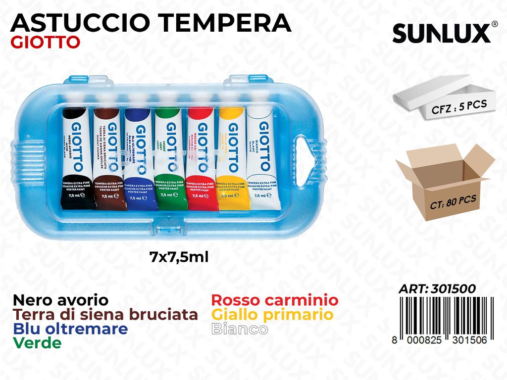 Giotto Ast. 7 Tubi Tempera Giotto 7.5ML