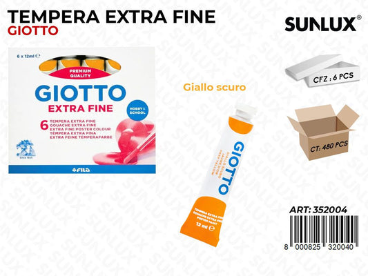 Tubo Tempera Giotto 12ML Giallo Sc.