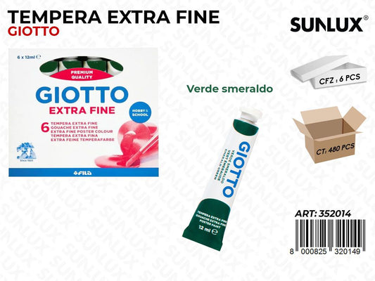 Tubo Tempera Giotto 12ML Verde Smeraldo