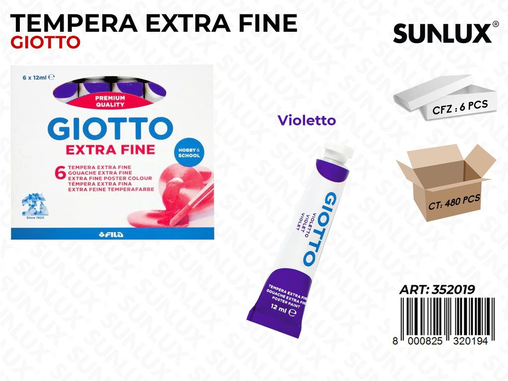 Tubo Tempera Giotto 12ML Viola