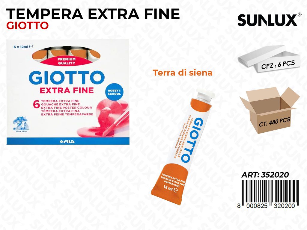 Tubo Tempera Giotto 12ML Terra di Siena