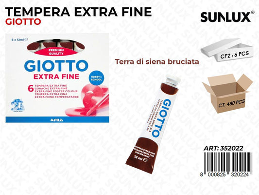 Tubo Tempera Giotto 12ML Terra di Siena Bruc.