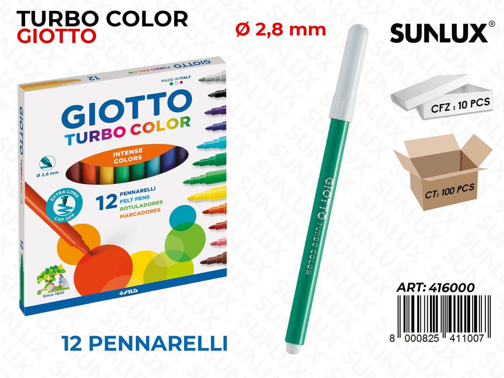 Ast. 12GIOTTO Turbo Color 2.8MM