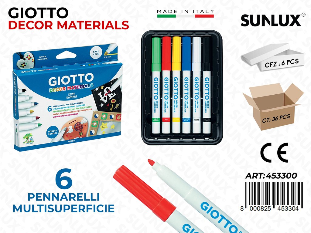 Ast. 6GIOTTO Decor Materials Col. Ass.