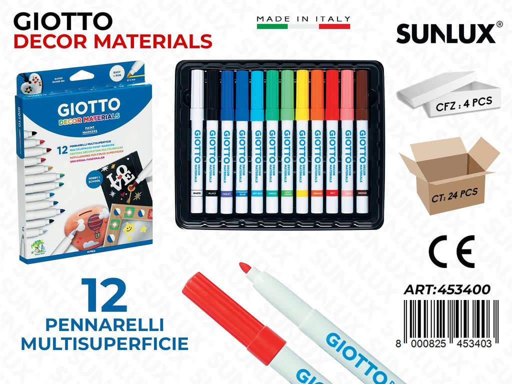 Ast. 12GIOTTO Decor Materials Col. Ass.