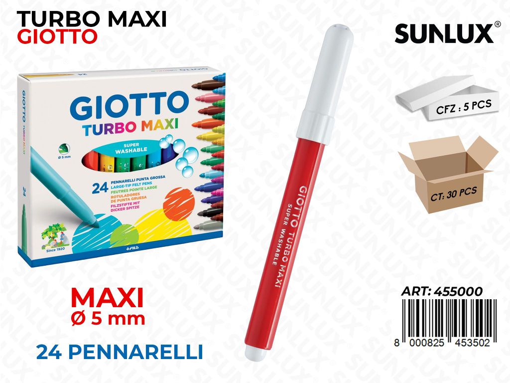 Ast. 24COL. Giotto Turbo Maxi 5MM