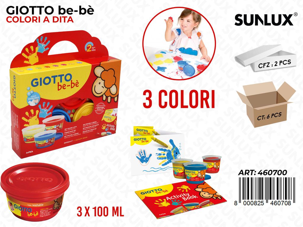 Giotto Bebe Set Colori a Dita / Pz da 2