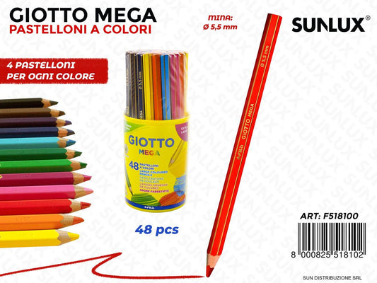 Barattolo Giotto Mega Pastelloni Ass.