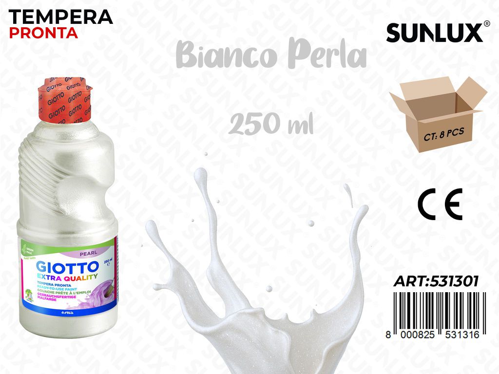 Fl 250ML Giotto Pearl Bianco/ Pz da 8