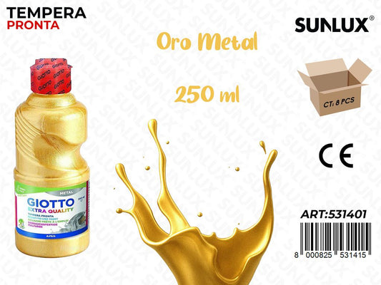 Fl 250ML Giotto Metal Paint Oro/ Pz da 8