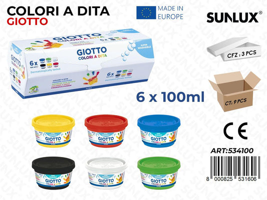 Giotto Colori a Dita 6BAR. 100ML