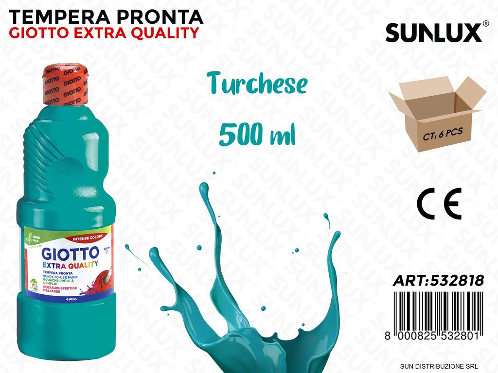 Fl. Giotto Tempera Pronta Turchese 500ML
