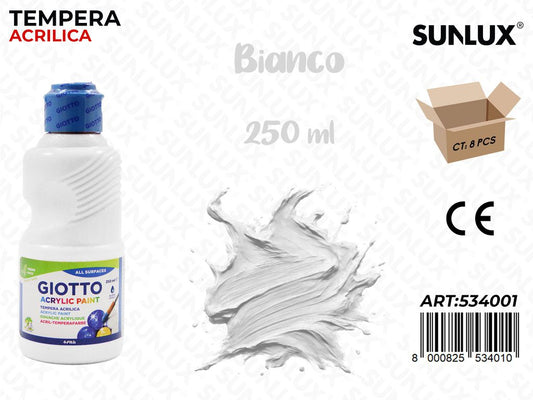 Fl 250ML Giotto Acrylic Bianco