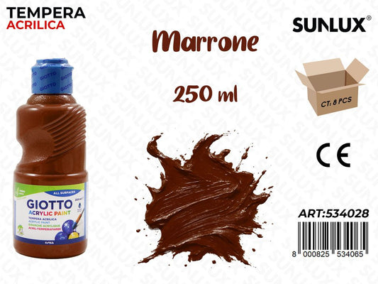 Fl 250ML Giotto Acrylic Marrone