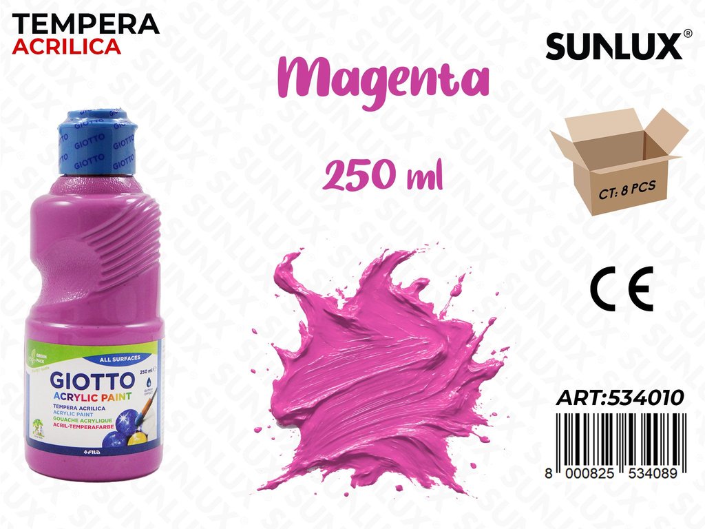 Fl 250ML Giotto Acrylic Magenta
