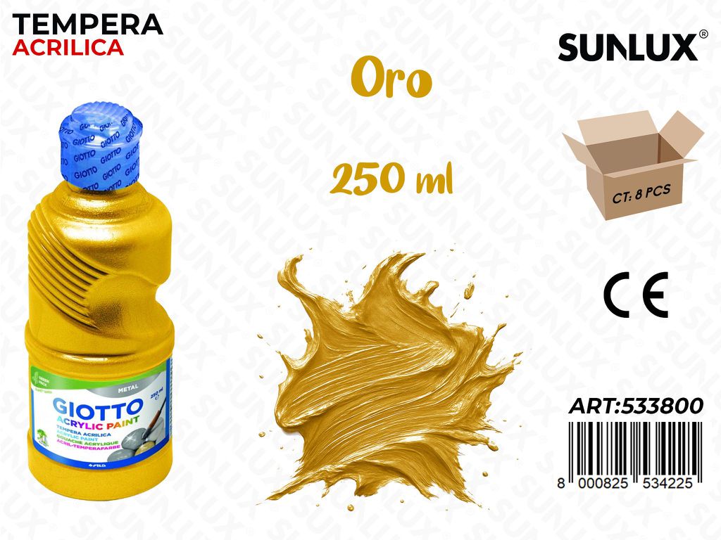 Fl 250ML Giotto Acrylic Oro