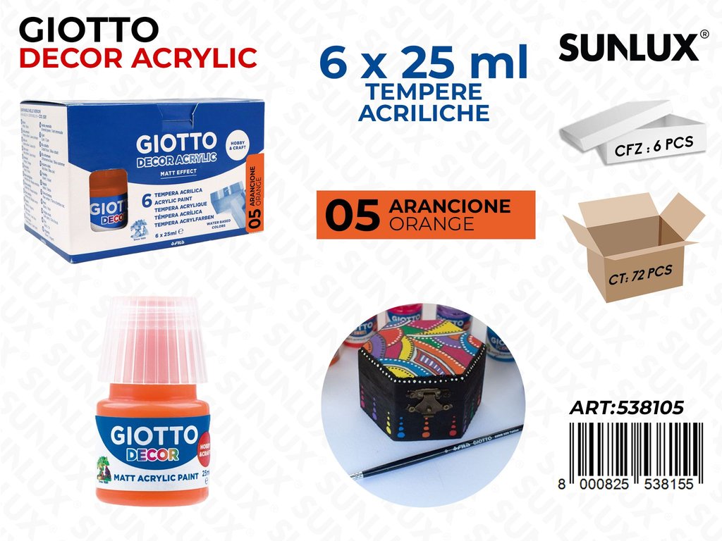 Bar.giotto Decor Acrylic 25ML 05ARANCIONE