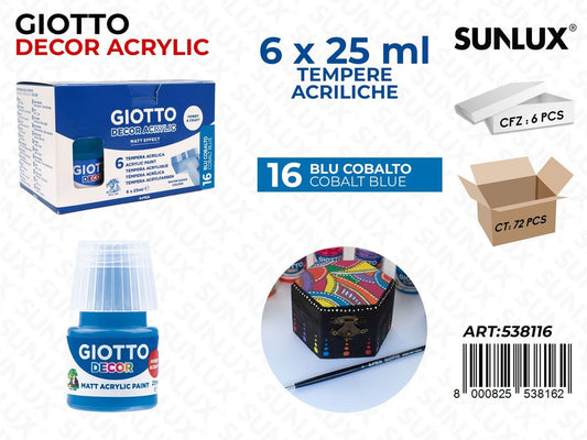 Bar.giotto Decor Acrylic 25ML 16BLU Cobalto