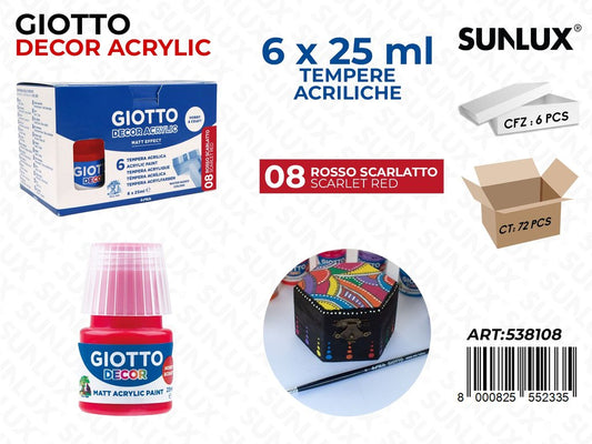 Bar.giotto Decor Acrylic 25ML 08ROSSO Scarl.