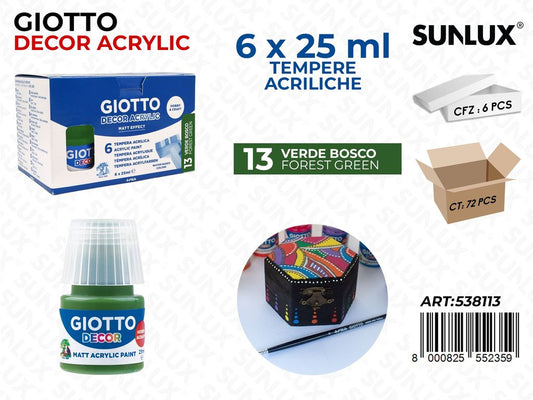 Bar.giotto Decor Acrylic 25ML 13VERDE Bosco