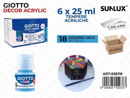 Bar.giotto Decor Acrylic 25ML 18AZZ. Cielo