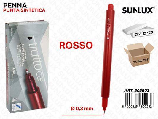Tratto Clip Rosso 0.3MM