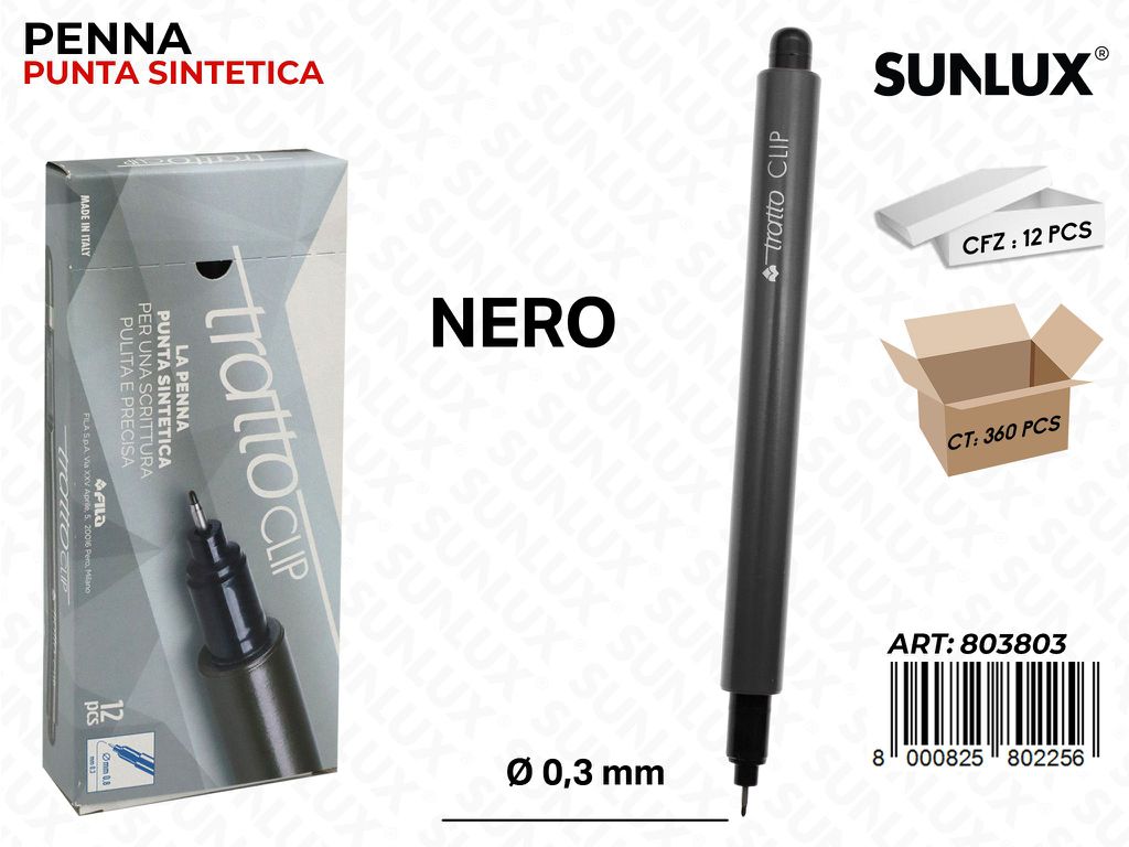 Tratto Clip Nero 0.3MM