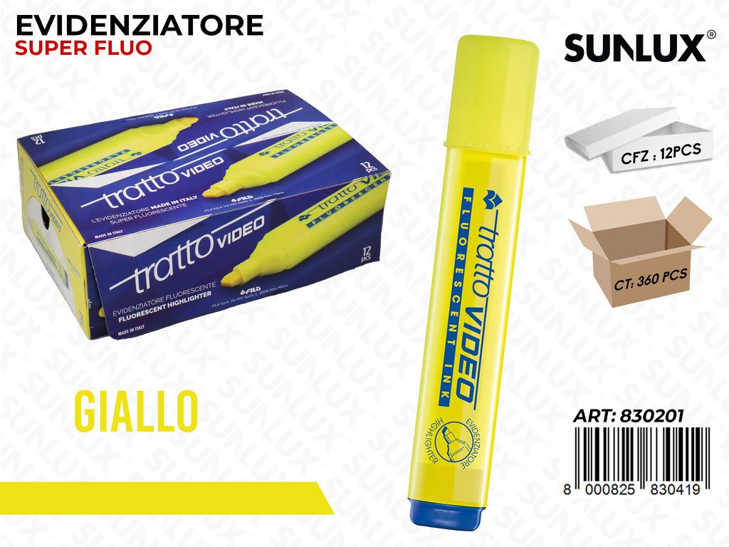 Tratto Video Giallo / Pz da 12