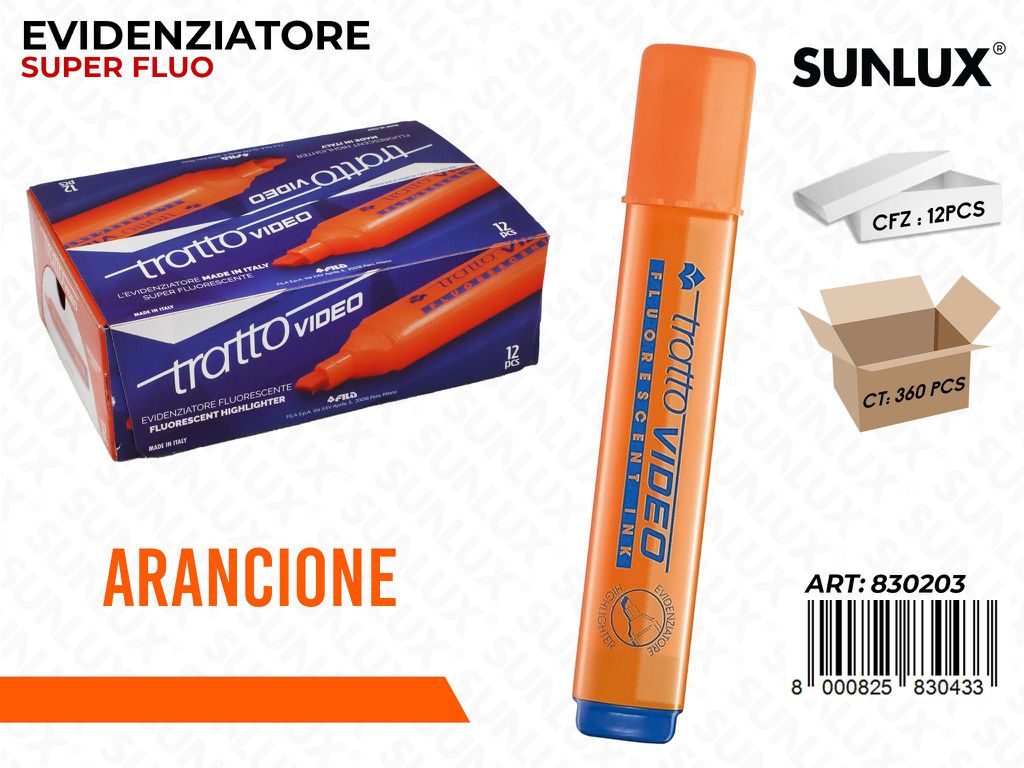 Tratto Video Arancione / Pz da 12