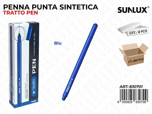 Tratto Pen Metal Blu Punta F / Pz da 12
