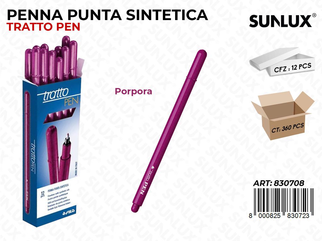 Tratto Pen Metal Porpora Punta F
