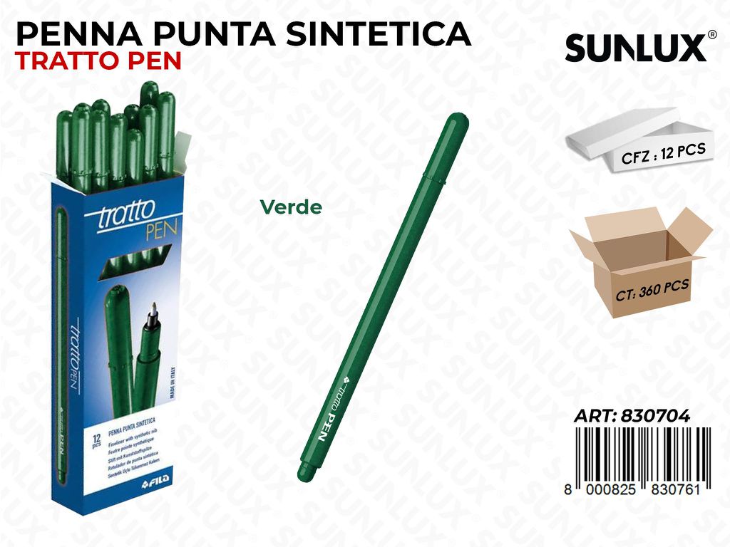 Tratto Pen Metal Verde Punta F