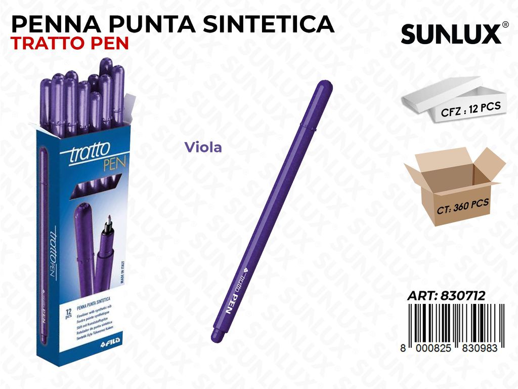 Tratto Pen Metal Viola Punta F