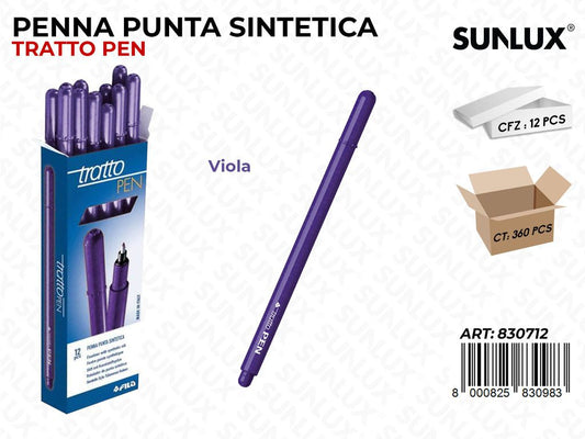Tratto Pen Metal Viola Punta F