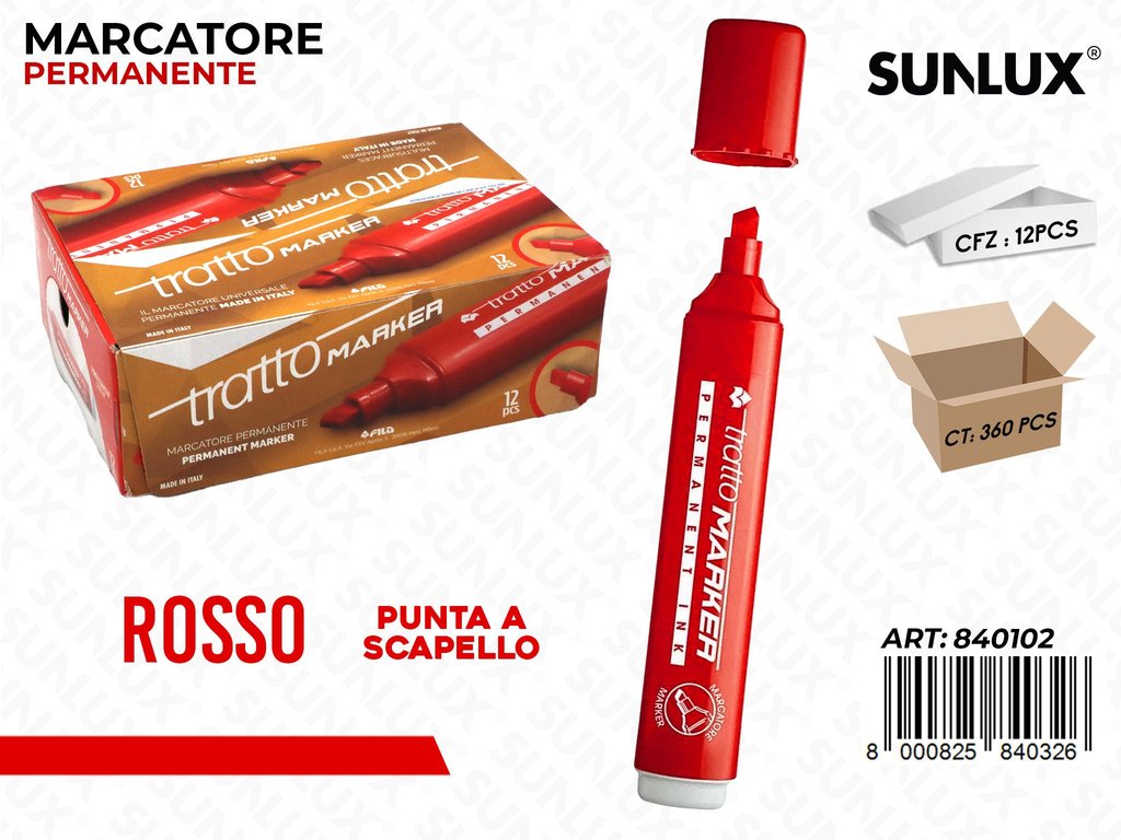 Tratto Marker P Scalp Rosso / Pz da 12