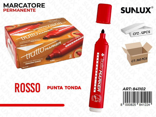 Tratto Marker P Tonda Rosso / Pz da 12
