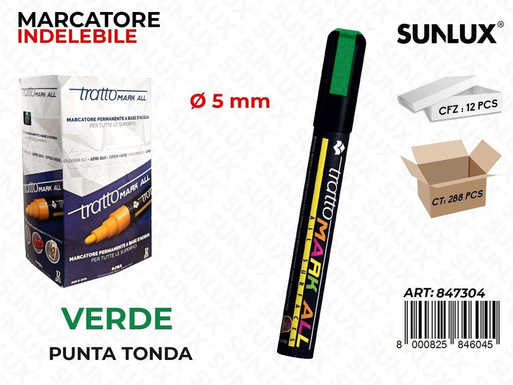 Tratto Mark All Verde P.tonda 5MM