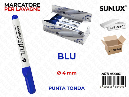 Marcatore Lavagna Tratto Memo P. Tonda Blu