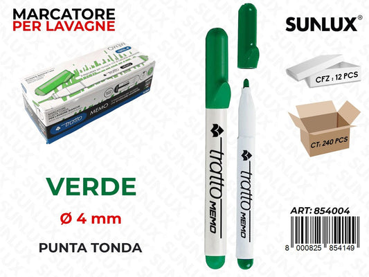 Marcatore Lavagna Tratto Memo P. Tonda Verde