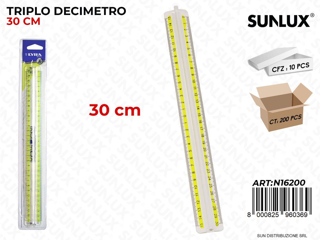 Triplodecimetro 30CM Noflash