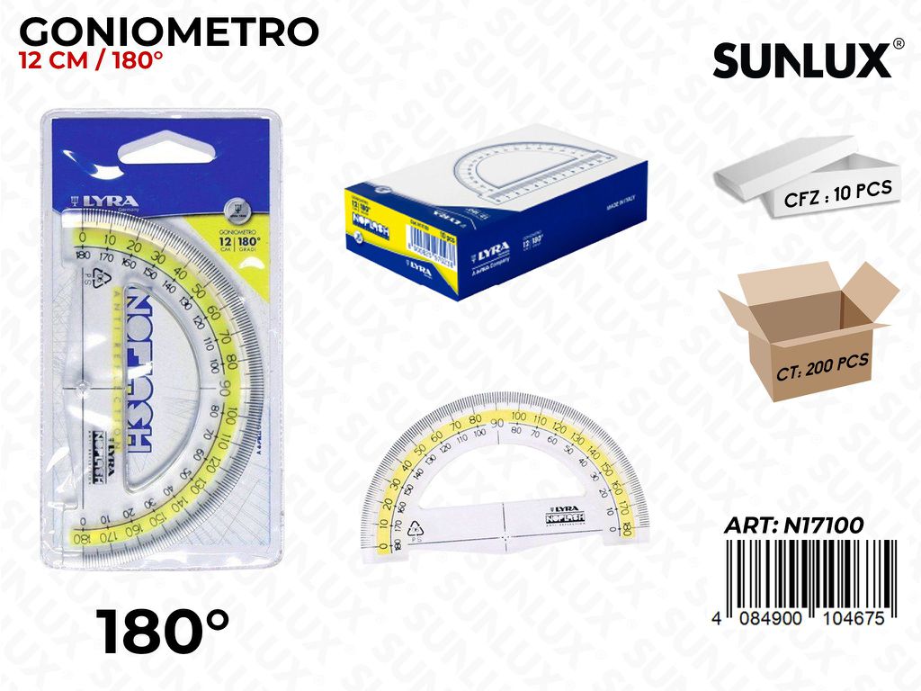 Goniometro Noflash 12CM/180* Pz 10