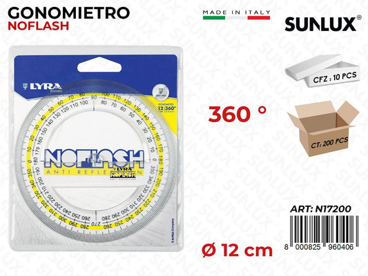 Goniometro Noflash 12CM 360GRADI