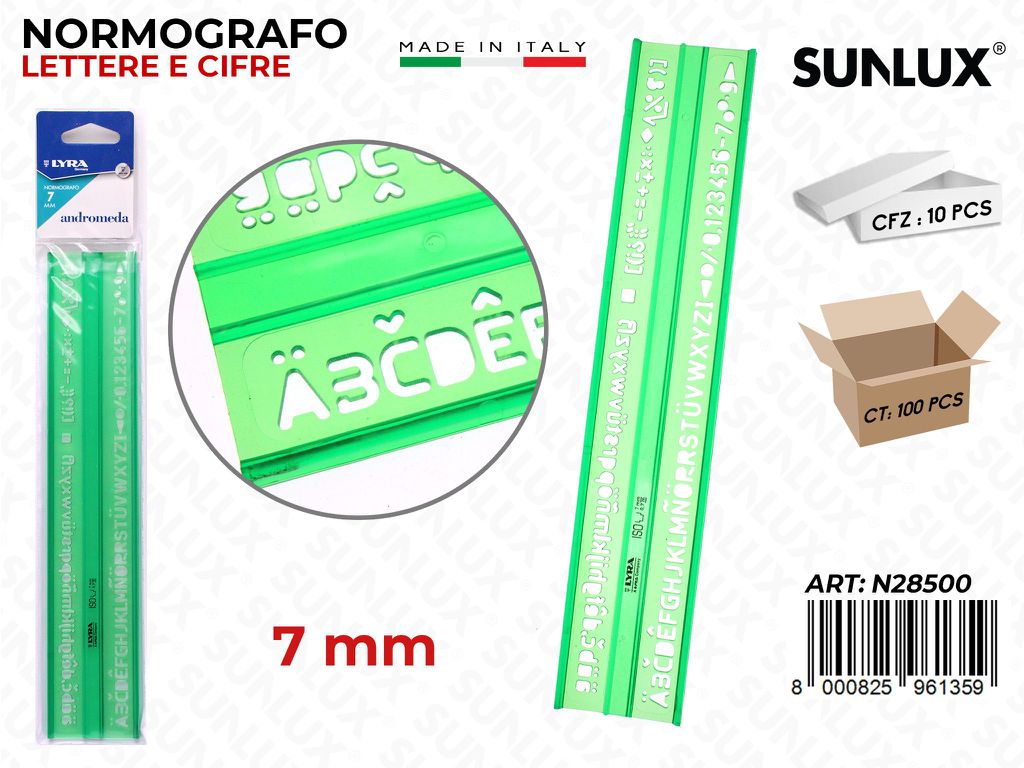Lyra Normografo 7MM / Pz da 10