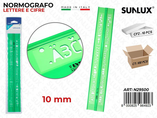 Normografo Lettere-cifre 10MM