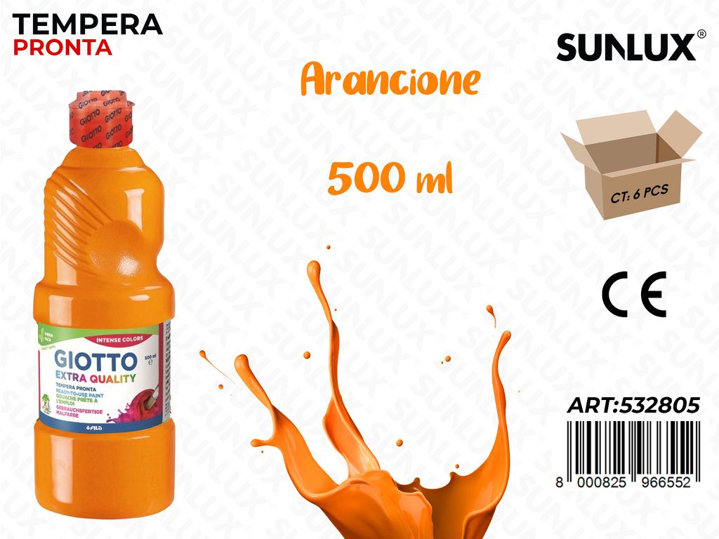 Fl 500ML Giotto Paint Arancione/ Pz da 6
