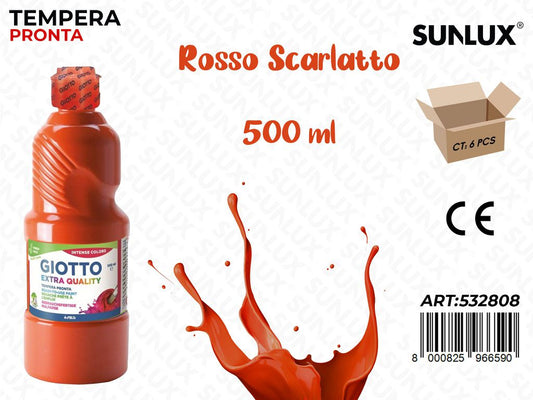 Fl 500ML Giotto Paint Rosso Scarlato/ Pz da 6