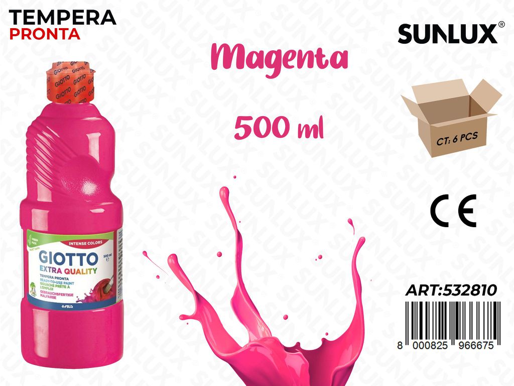 Fl 500ML Giotto Paint Magenta/ Pz da 6