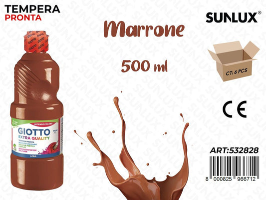 Fl 500ML Giotto Paint Marrone/ Pz da 6