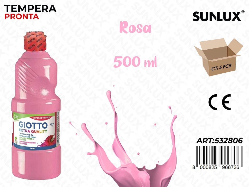 Fl 500ML Giotto Paint Rosa/ Pz da 6